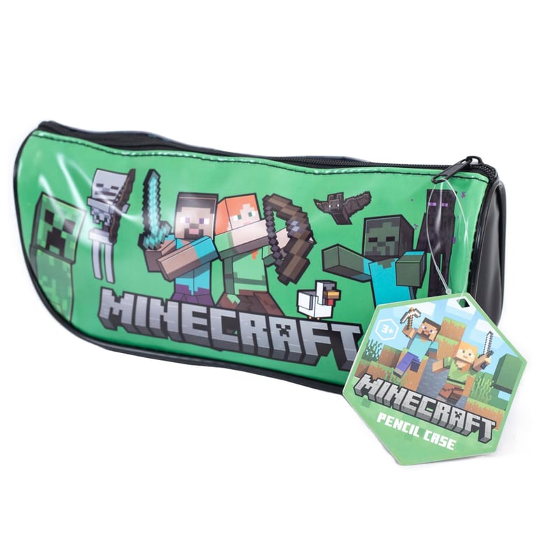 Minecraft Character Pencil Case - Storage for School and Home Supplies