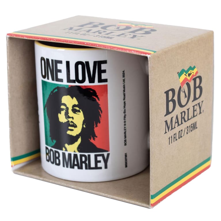 Bob Marley One Love Ceramic Kiln Fired Coffee Mug