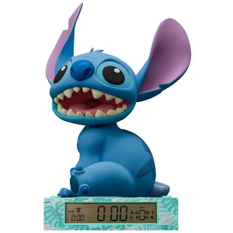 Lilo & Stitch 3D LED Alarm Clock with Night Light and AA Battery Power