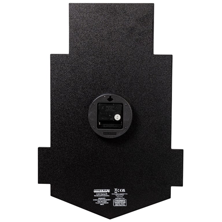 Minecraft XL Premium Metal Wall Clock - Modern Quartz Movement & Large Wooden Creeper Design