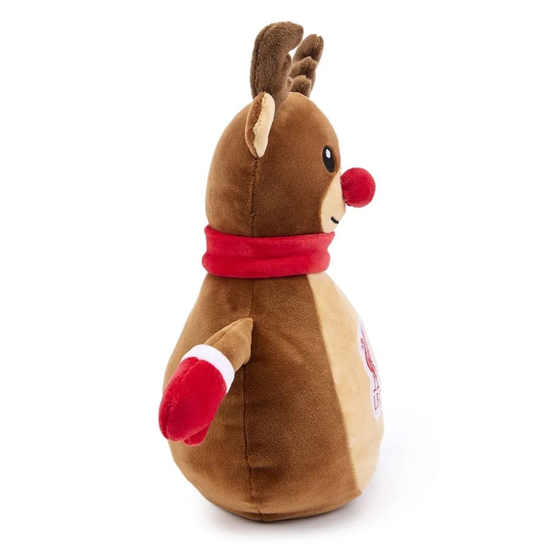 Liverpool FC Plush Reindeer with LFC Crest and Weighted Base