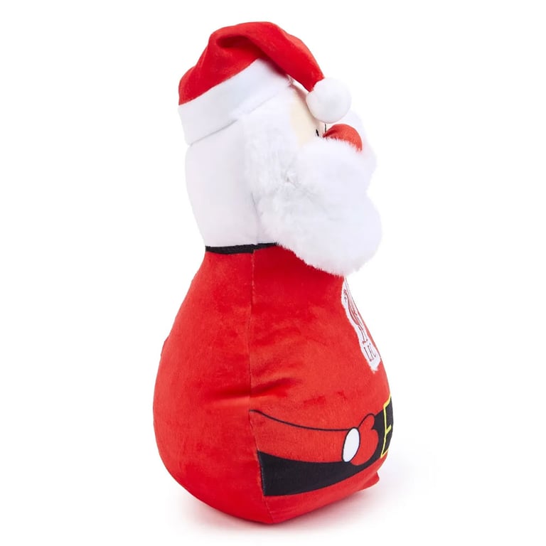 Liverpool FC Plush Santa - Soft 100 Polyester with Weighted Base and Woven LFC Crest