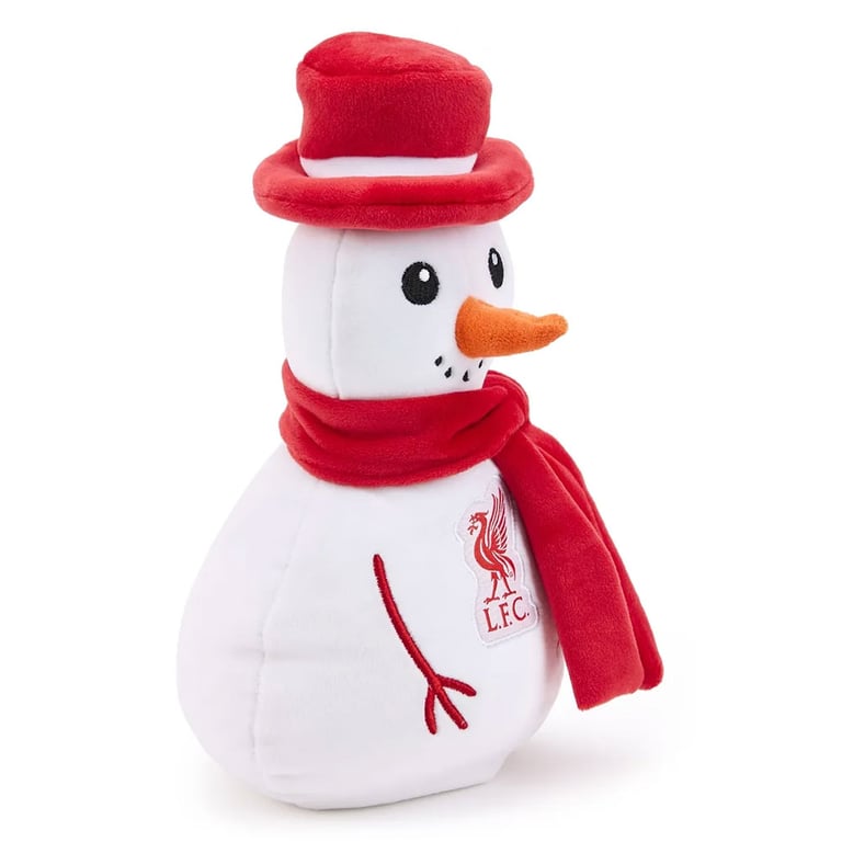 Liverpool FC Plush Snowman - Soft, Weighted, and Official LFC Crest Toy
