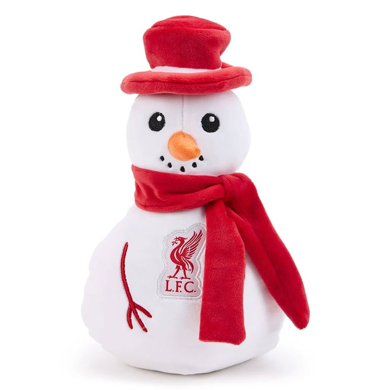 Liverpool FC Plush Snowman - Soft, Weighted, and Official LFC Crest Toy