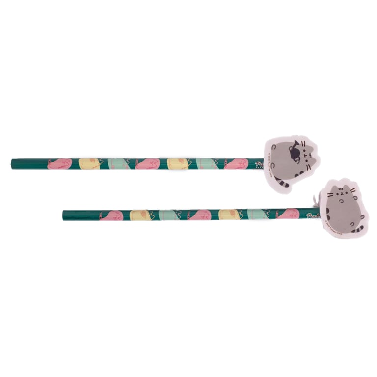Pusheen 2pk Coloured Pencils Set with Eraser Toppers