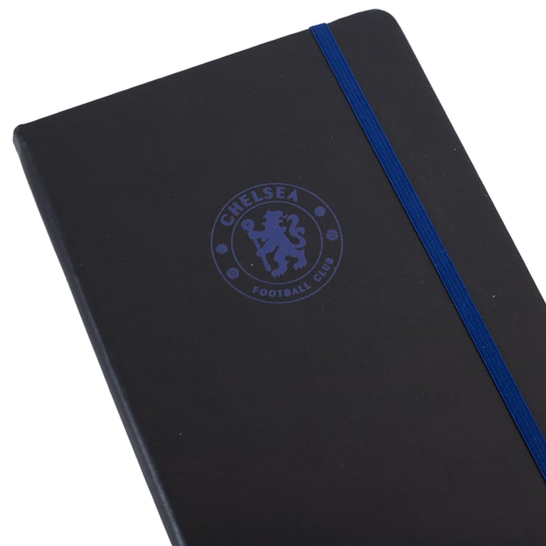 Chelsea FC Classic Ruled Faux Leather Notebook with Bookmark and Elastic Closure