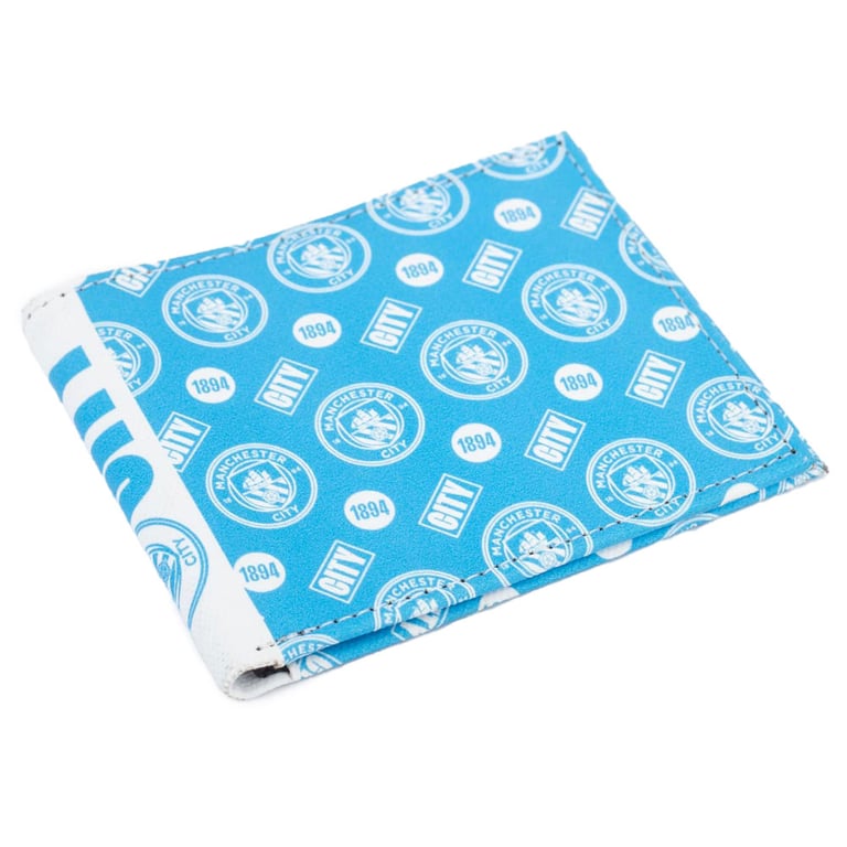 Manchester City FC Multi-Icon Coloured Icon Wallet - 4 Card Slots & Note Pocket