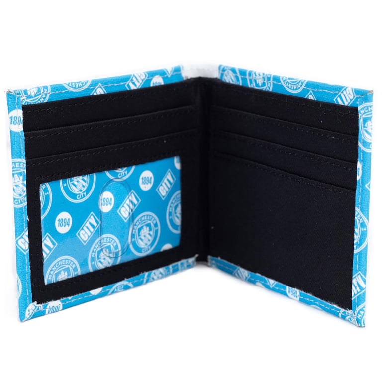 Manchester City FC Multi-Icon Coloured Icon Wallet - 4 Card Slots & Note Pocket