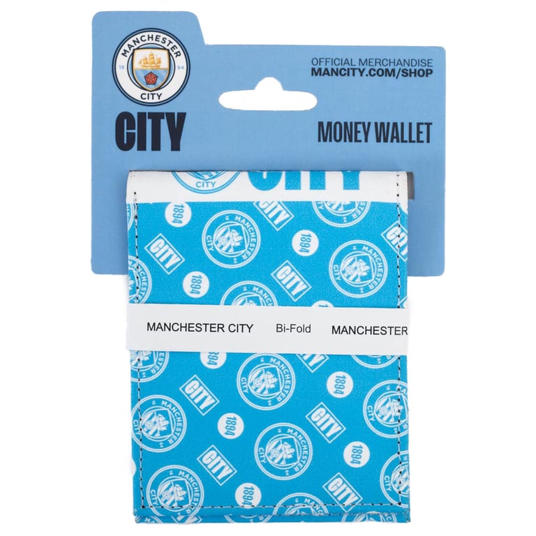 Manchester City FC Multi-Icon Coloured Icon Wallet - 4 Card Slots & Note Pocket