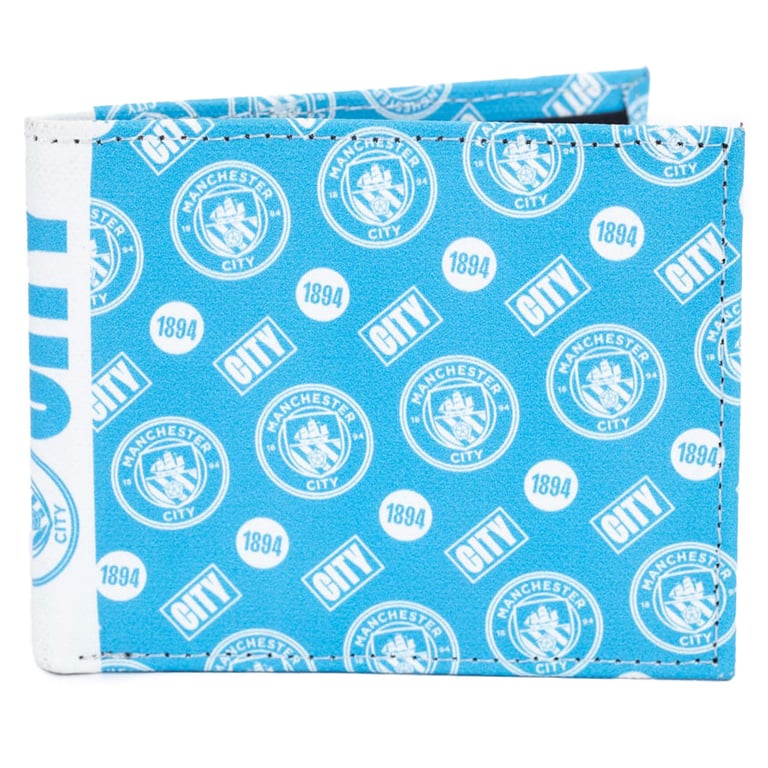 Manchester City FC Multi-Icon Coloured Icon Wallet - 4 Card Slots & Note Pocket