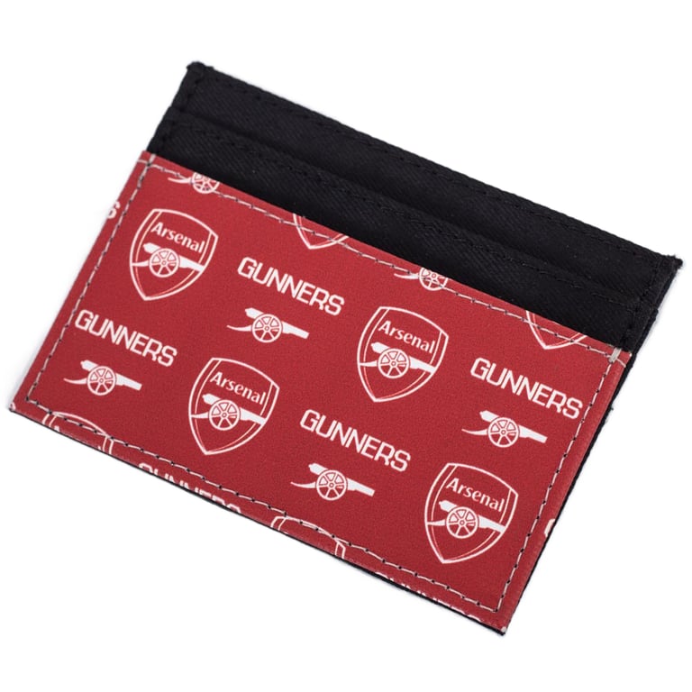 Arsenal FC Multi Icon Canvas Card Holder - 6 Slots, Organize Your Cards in Style