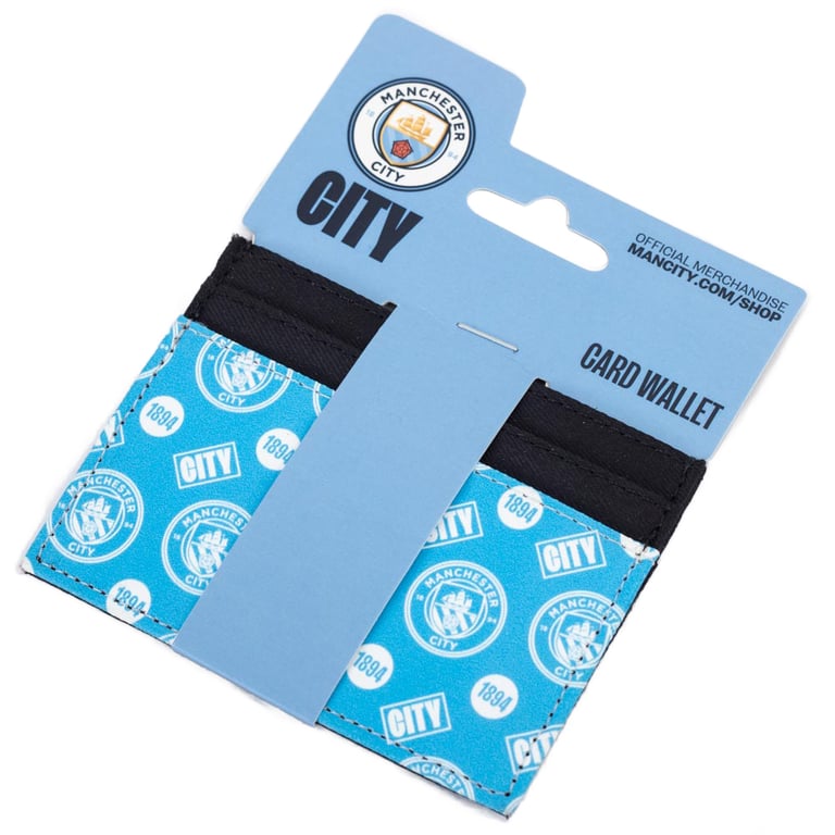 Manchester City FC Coloured Icon Card Holder - 6 Slot Canvas Card Organizer