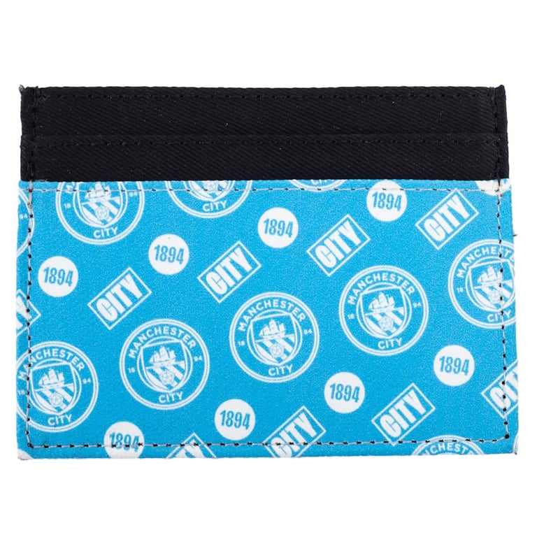 Manchester City FC Coloured Icon Card Holder - 6 Slot Canvas Card Organizer