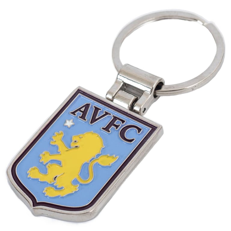 Aston Villa FC Executive Metal Crest Keyring with Enamel Infill