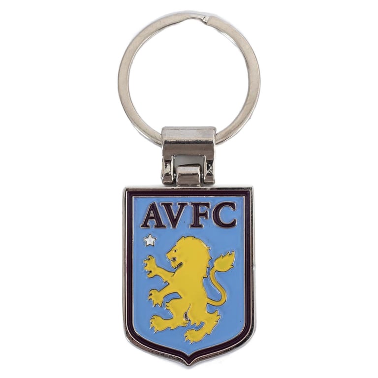 Aston Villa FC Executive Metal Crest Keyring with Enamel Infill