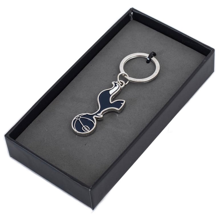 Tottenham Hotspur FC Executive Crest Keyring - Die Stamped Metal Keychain with Full Colour Enamel Infill