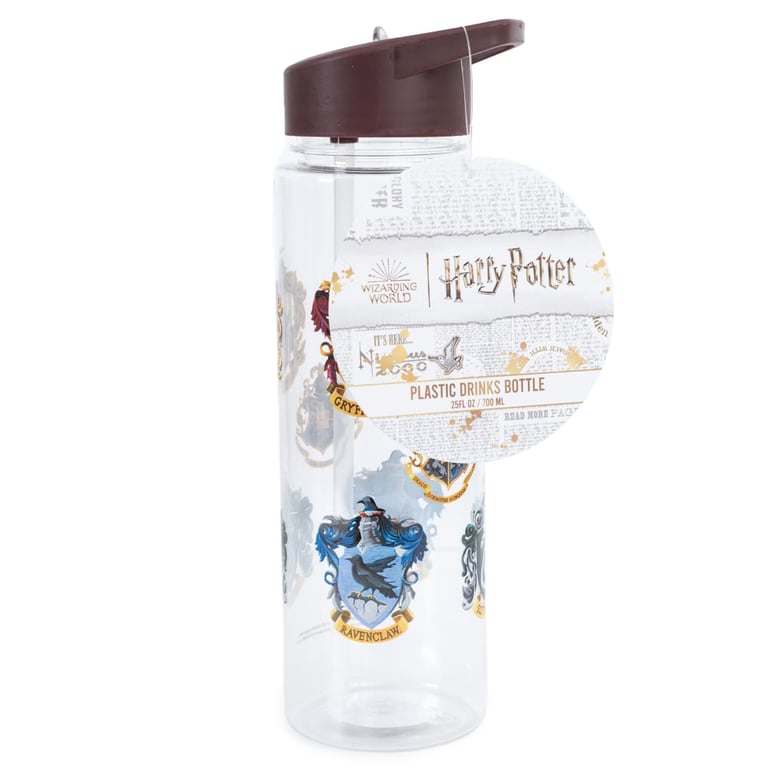 Harry Potter Hogwarts Crests Plastic Drinkware Set - Screw Top Water Bottle