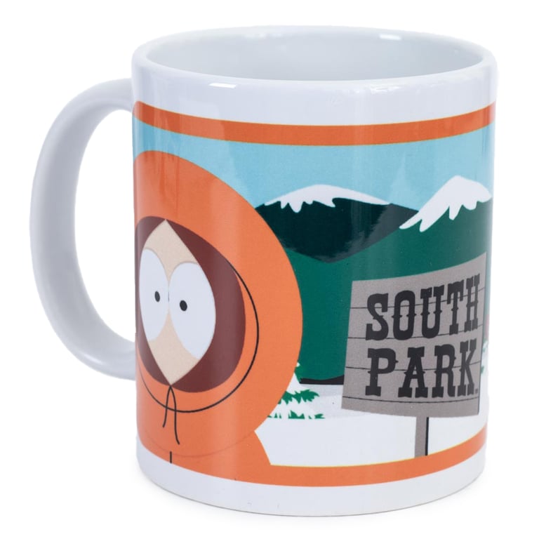 South Park Ceramic Kenny Mug - Kiln Fired Coffee Cup Featuring South Park Sign