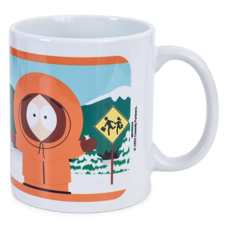 South Park Ceramic Kenny Mug - Kiln Fired Coffee Cup Featuring South Park Sign