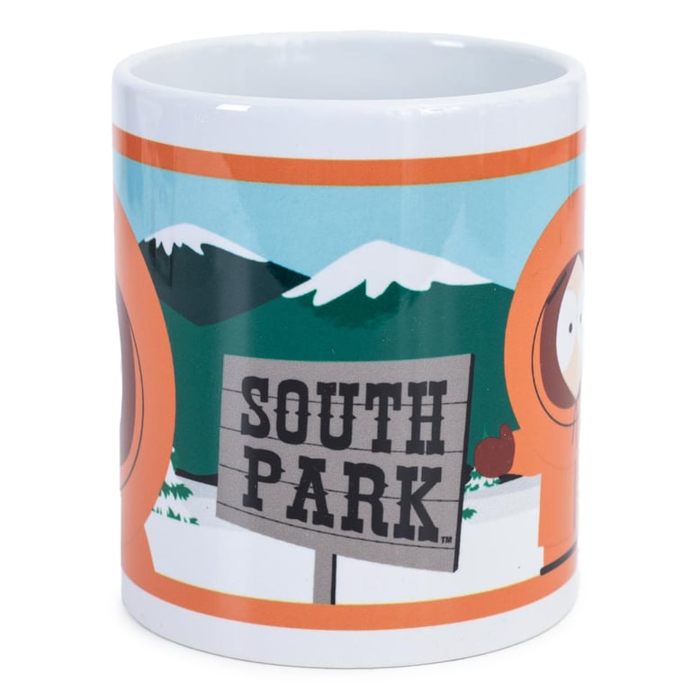 South Park Ceramic Kenny Mug - Kiln Fired Coffee Cup Featuring South Park Sign