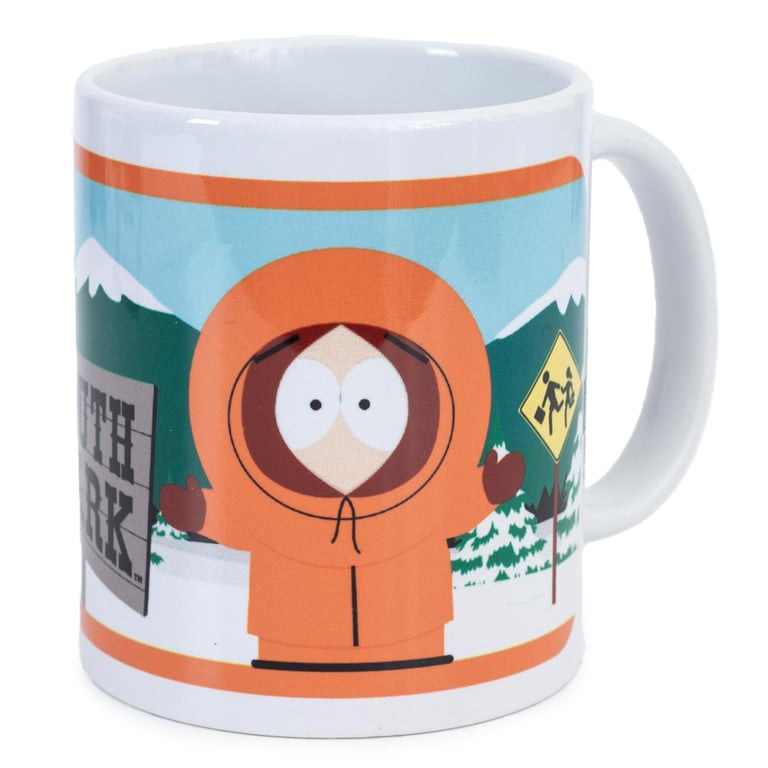 South Park Ceramic Kenny Mug - Kiln Fired Coffee Cup Featuring South Park Sign