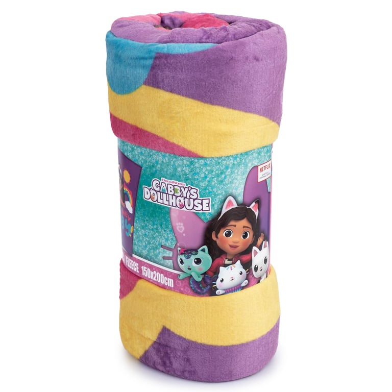Gabby s Dollhouse Extra Large Luxury Soft Fleece Blanket - Vibrant Purple Snuggle Blanket