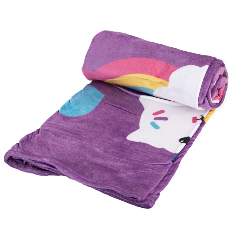 Gabby s Dollhouse Extra Large Luxury Soft Fleece Blanket - Vibrant Purple Snuggle Blanket