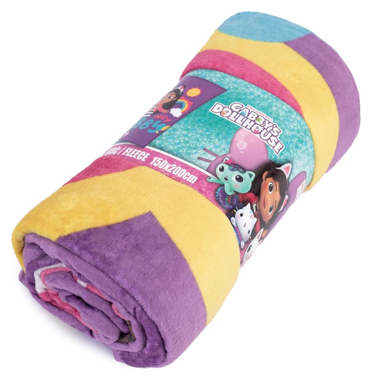 Gabby s Dollhouse Extra Large Luxury Soft Fleece Blanket - Vibrant Purple Snuggle Blanket
