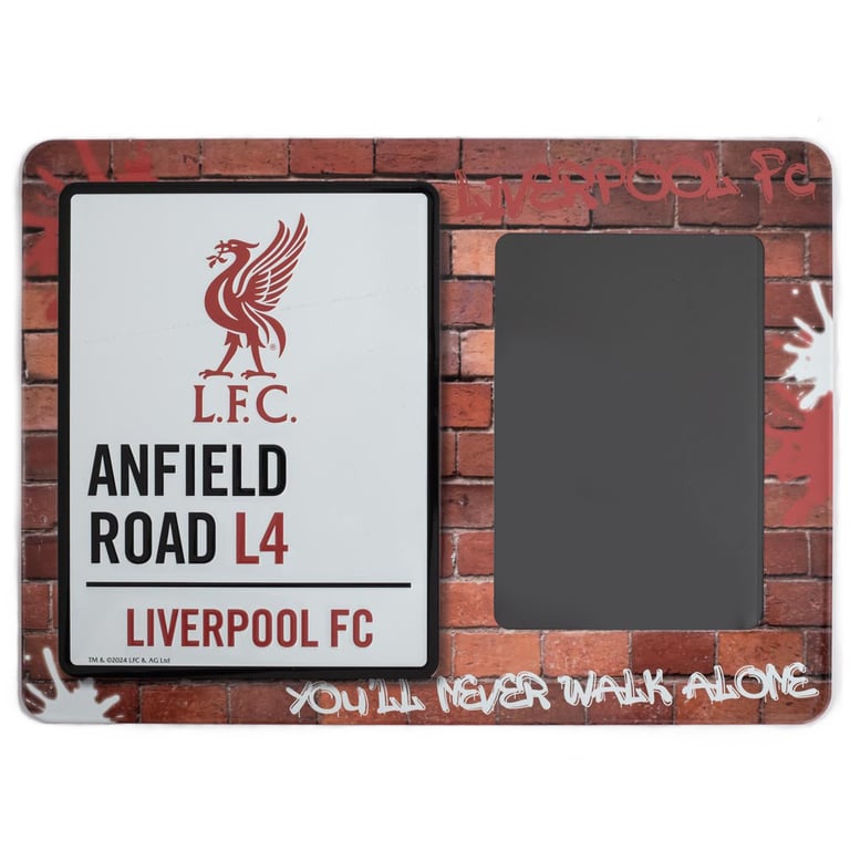 Liverpool FC Anfield Road Photo Frame Sign - Metal Home Decor Memorabilia