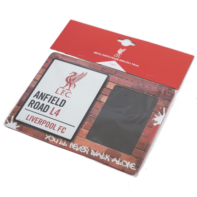 Liverpool FC Anfield Road Photo Frame Sign - Metal Home Decor Memorabilia