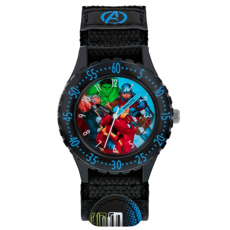 Avengers Time Teacher Junior Analogue Watch - 1 Year Guarantee, Silicone Strap, Metal Casing