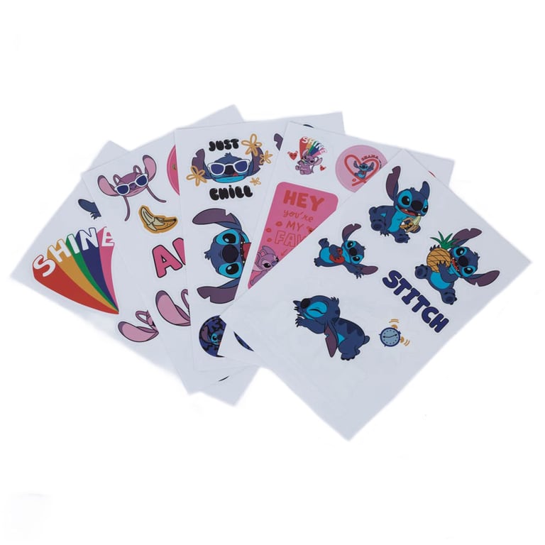 Lilo & Stitch Vinyl Tech Stickers Set - 34 Self-Adhesive Designs for Phones and Tablets