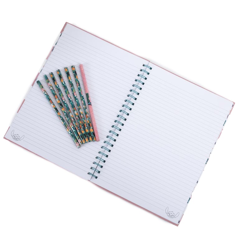 Lilo & Stitch Aloha Hawaii A4 Wiro Notepad Stationery Set