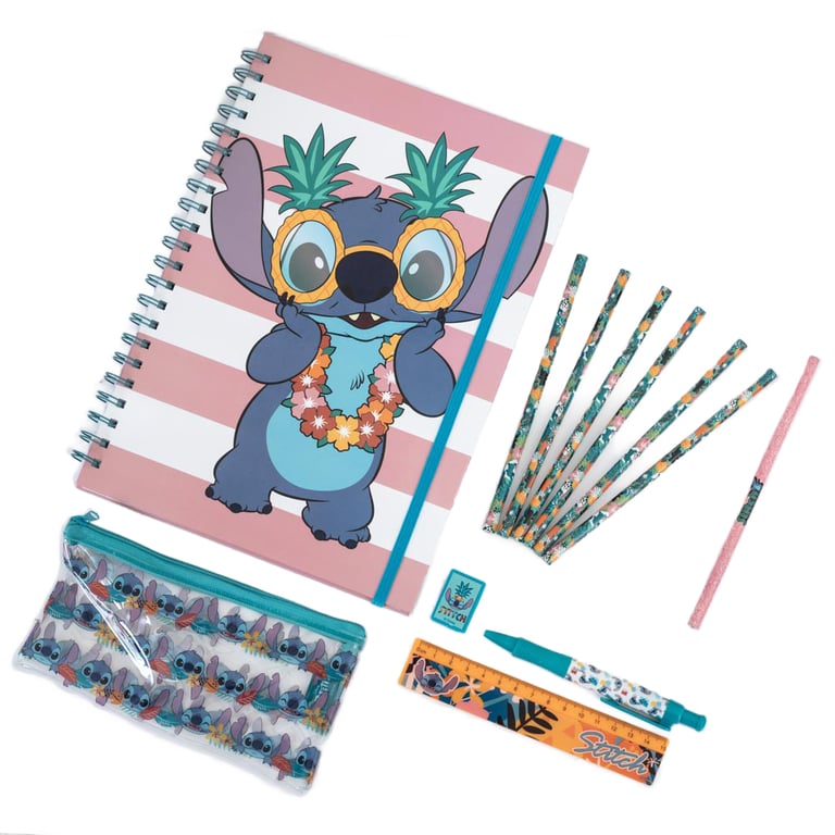 Lilo & Stitch Aloha Hawaii A4 Wiro Notepad Stationery Set