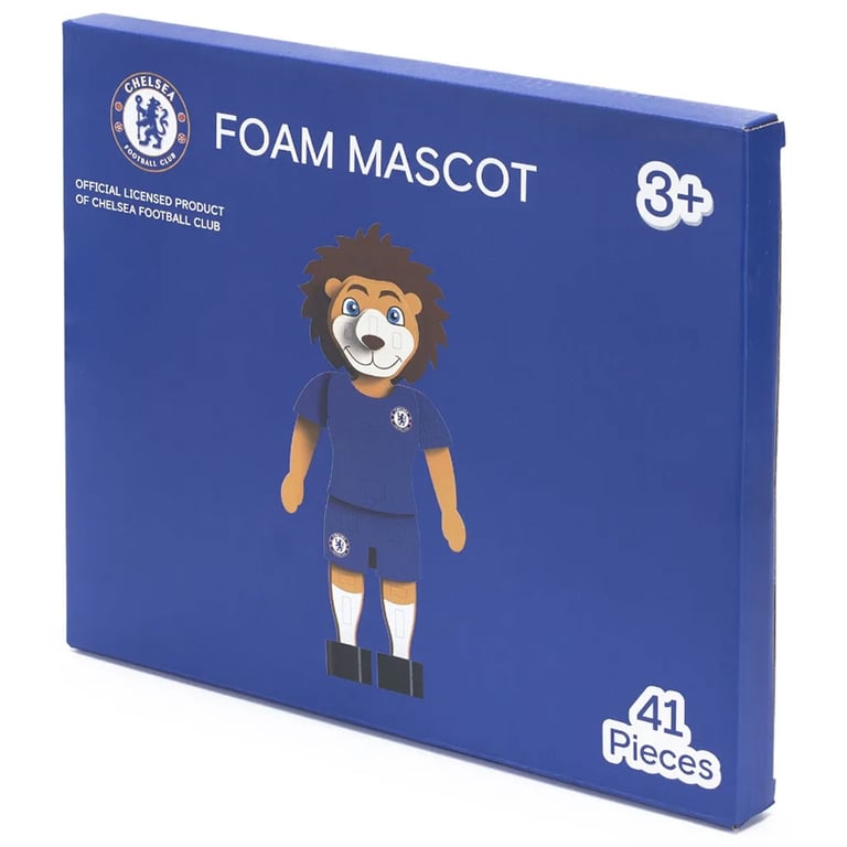 Chelsea FC Foam Mascot Puzzle - 41pc Buildable Replica for Kids Ages 3
