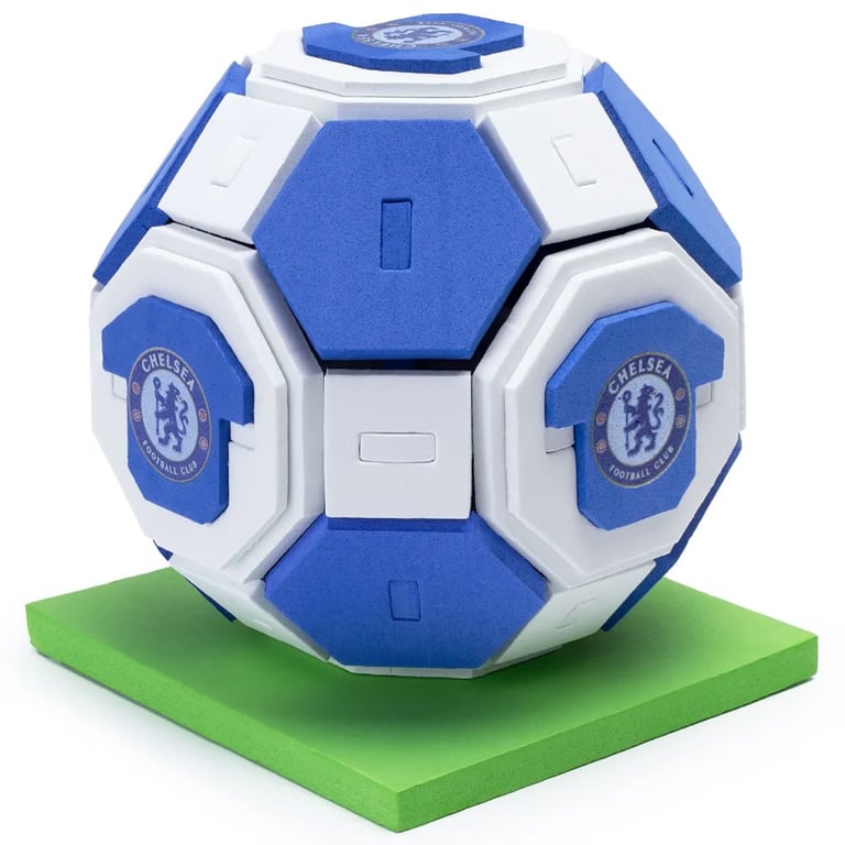 Chelsea FC Foam Football Puzzle - 47pc Buildable Crest Edition for Kids Aged 3