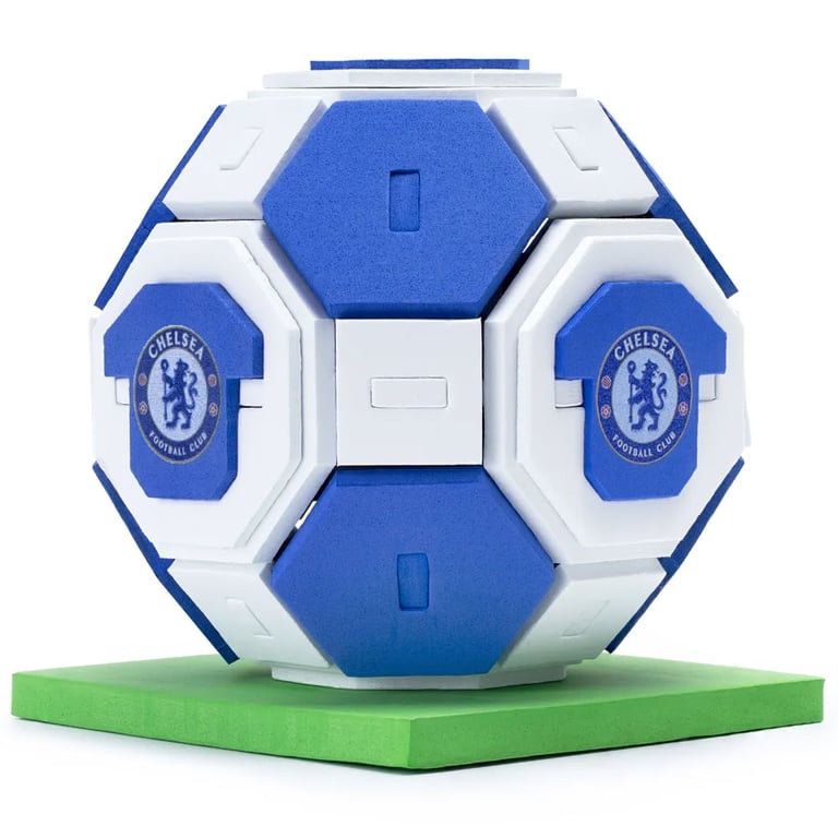Chelsea FC Foam Football Puzzle - 47pc Buildable Crest Edition for Kids Aged 3