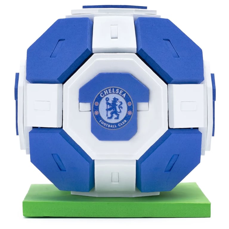 Chelsea FC Foam Football Puzzle - 47pc Buildable Crest Edition for Kids Aged 3