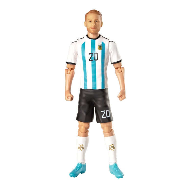 Argentina Mac Allister 20cm Articulated Soccer Player Action Figure with Football Accessory