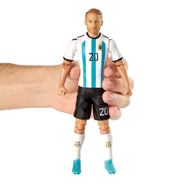 Argentina Mac Allister 20cm Articulated Soccer Player Action Figure with Football Accessory