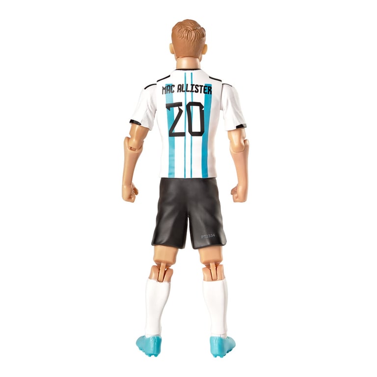 Argentina Mac Allister 20cm Articulated Soccer Player Action Figure with Football Accessory