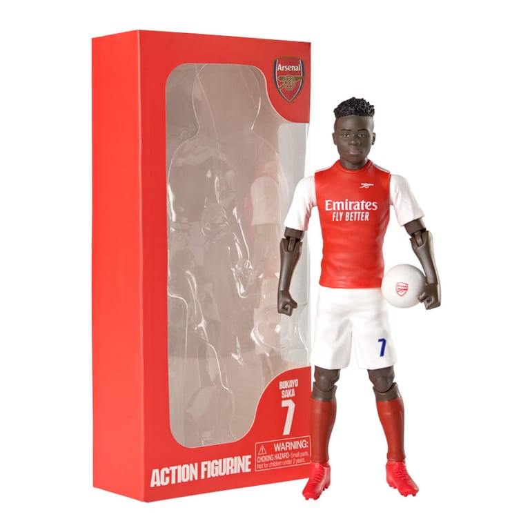 Arsenal FC Saka 20cm Detailed Action Figure with Articulation & Football