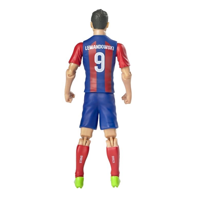 FC Barcelona Lewandowski 20cm Detailed Action Figure with 10 Points of Articulation and Barca Football