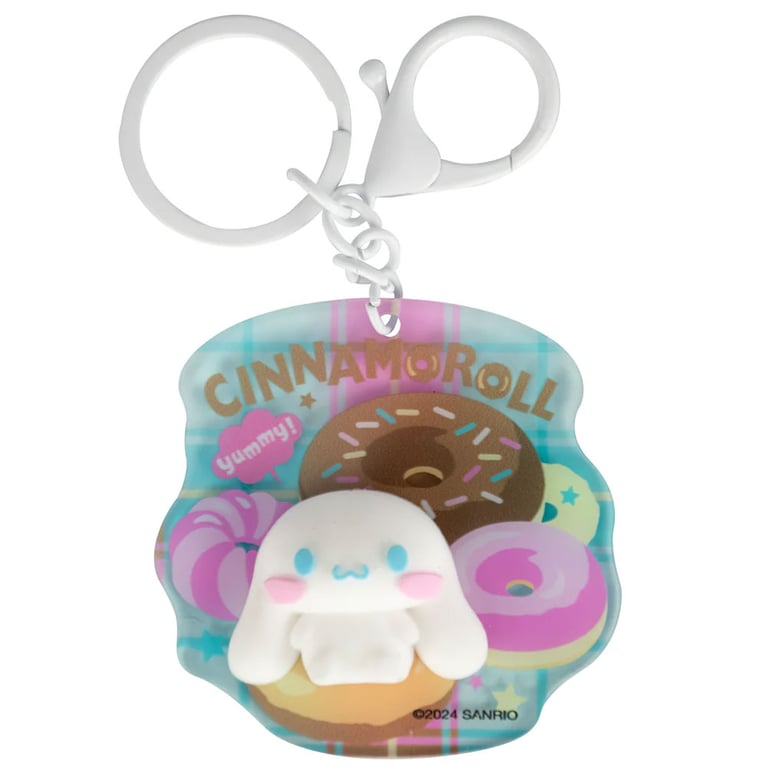 Cinnamoroll 3D Cute Keyring with Lobster Claw Attachment