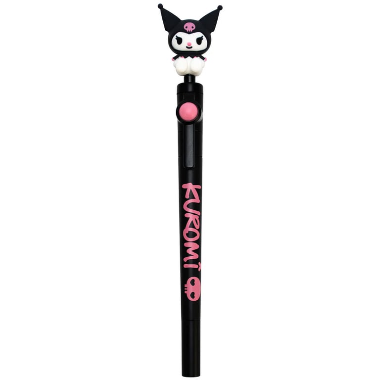 Kuromi Fidget Pen - Spinning Ballpoint Pen with Black Ink and Removable Toy