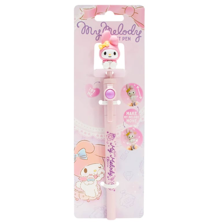My Melody Removable Fidget Pen - Black Ink Ballpoint with Spin Feature