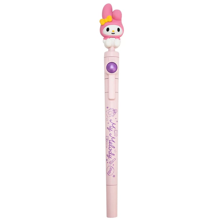 My Melody Removable Fidget Pen - Black Ink Ballpoint with Spin Feature