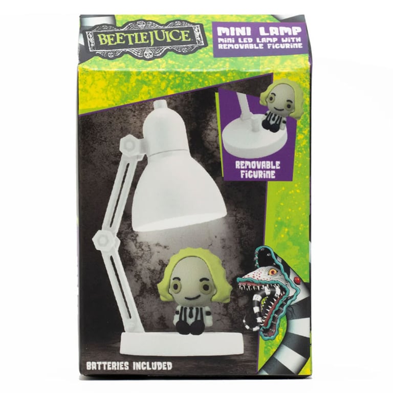 Beetlejuice Mini LED Desk Lamp with Chibi Adjustable Head and Battery Operated Design