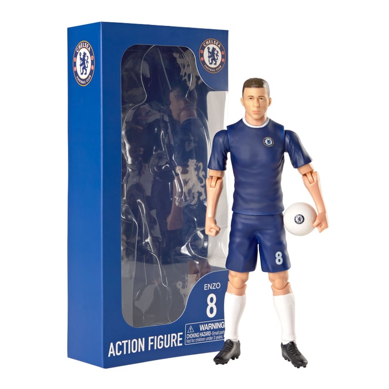 Chelsea FC Enzo 20cm Action Figure - Detailed Figurine with Team Kit and Football Included