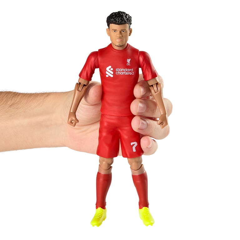 Liverpool FC Luis Diaz 20cm Action Figure - 10 Points of Articulation & Official Liverpool Football Included